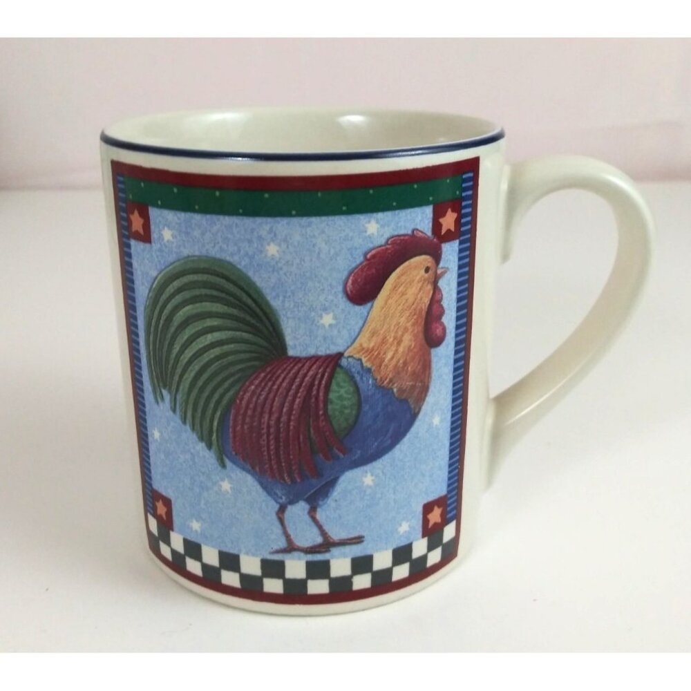 CIC Coco Dowley American Country Farmhouse Rooster 4" Coffee Cup